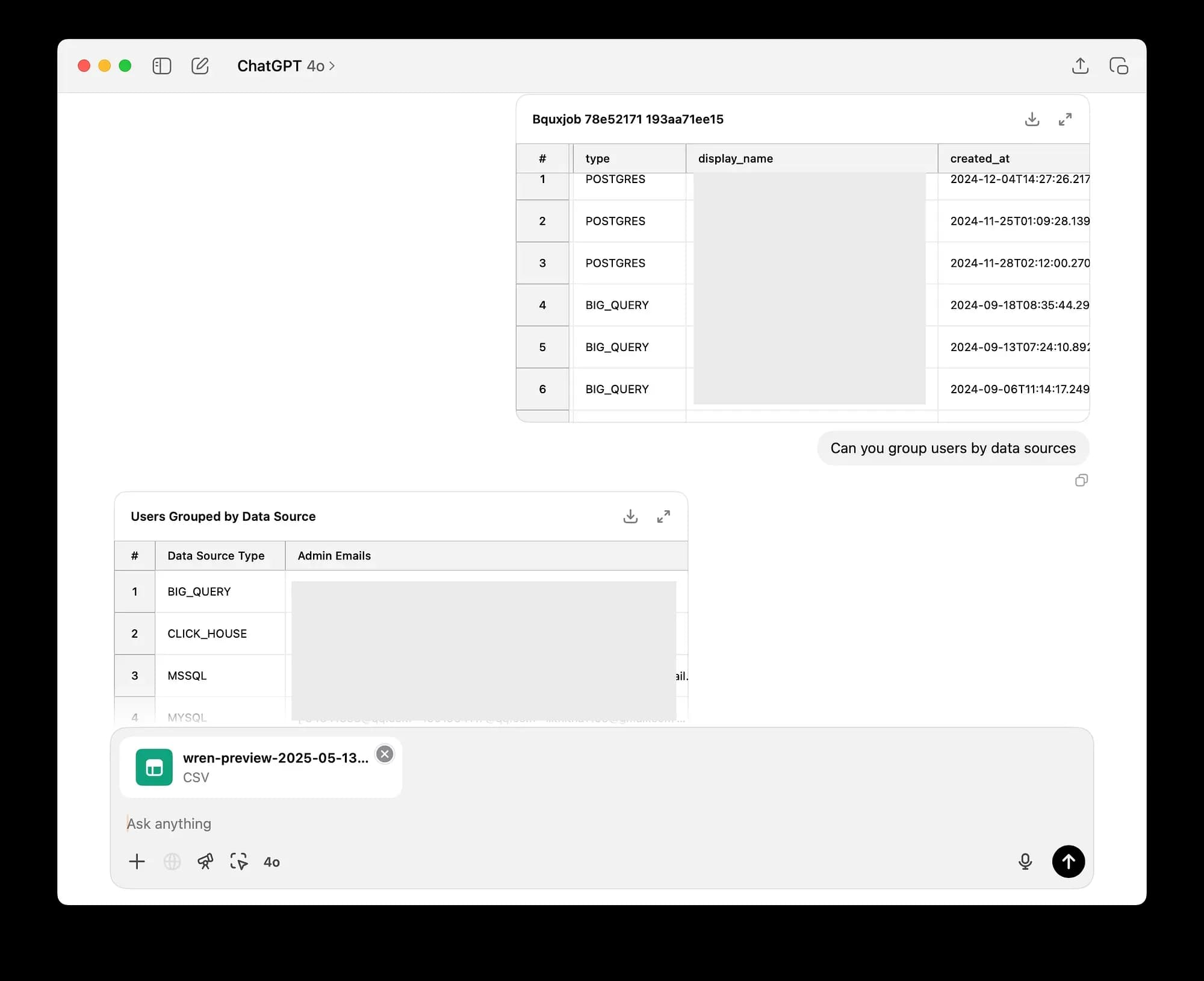 Uploading a CSV to ChatGPT and asking questions about the data